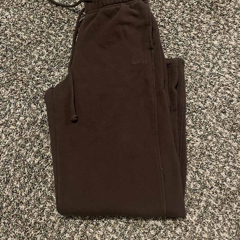Brown Garage wide leg sweatpants